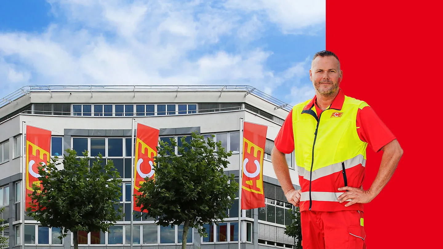 Hauptsitz des ACE Gebäude mit Flaggen 
