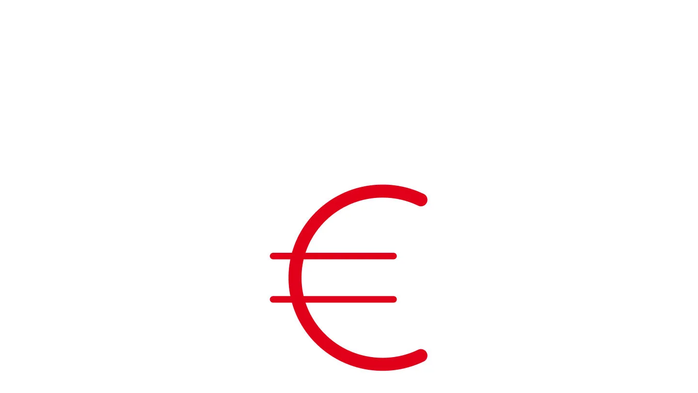 Hand mit Euromünze