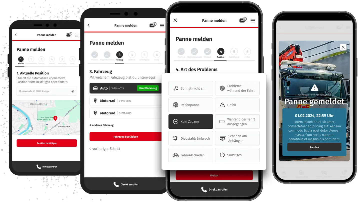 Die ACE App in neuem Design