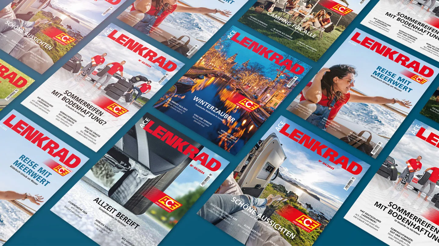 Viele Ausgaben des ACE LENKRAD